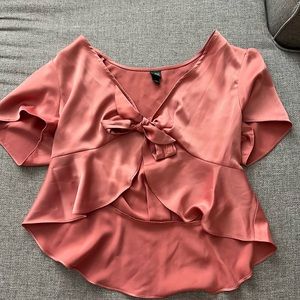 NWOT Silky Cropped Blouse